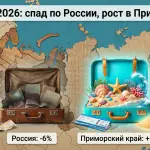 Турпоток по России летом 2026 года упал на 6%