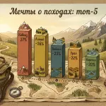 Россияне в походах: Кавказ хотят, но идут в Центральную Россию